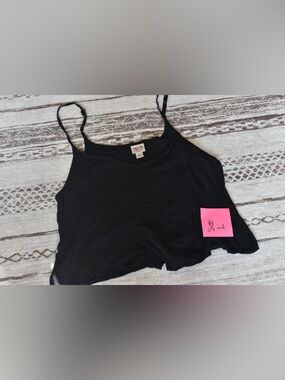 Mossimo Supply Co. Black Button-Front Camisole